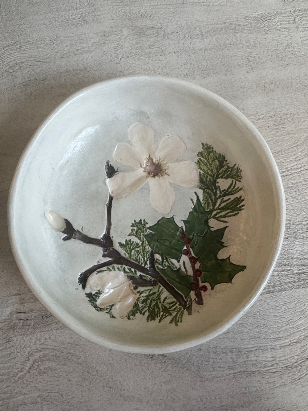 Salt Marsh Pottery, Dartmouth MA Magnolia Bowl